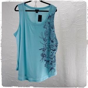 Torrid Blue Floral Tank NWT